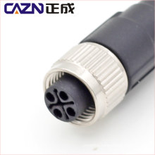 4-core large current 16A plug M12 4pin Female Male S-code Waterproof connector servo motor power Cable